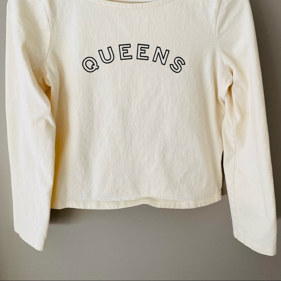 Madewell 'Queens' Graphic Top Cream Sz XS - Picture 4 of 9